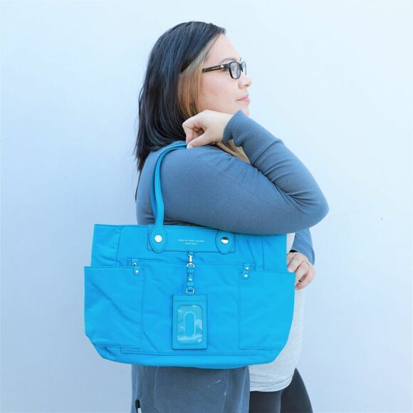 NWT Marc by Marc Jacobs Preppy Nylon Tote in Turkish Tile - Picture 1 of 12